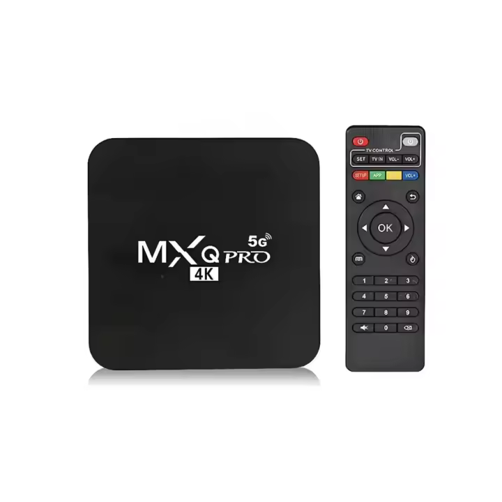 MXQ Pro 5G 4K Android TV 14.0 Box, Ram 4GB ROM 64GB, Android Smart Box H.265 4K 3D de doble banda 2,4G/5G WiFi Quad Core reproductor multimedia doméstico - 1