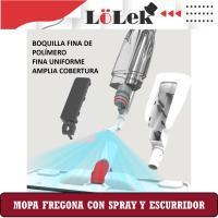 LoLek Fregona Mopa con Pulverizador de Agua para Hogar, 2 repuestos extras incluidos, Limpieza en Seco y Húmedo  Capacidad de 580ml  No Eléctrica  Altura 1.25mt  Color Gris - details 1