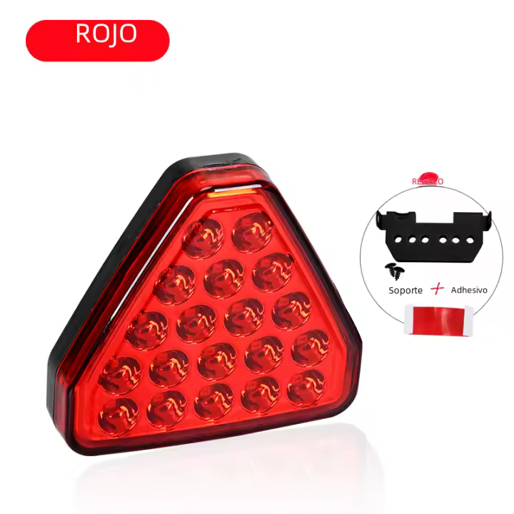 Luz De Freno Tríngula Flash F1 Para Coche Luz De Seguridad Estilo Triángulo Luz De Advertencia Trasera Universal 12V - 1