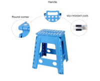 Silla Multiusos de Plástico Plegable – Diseño Ergonómico, Colores Modernos (Azul/Negro) - details 2