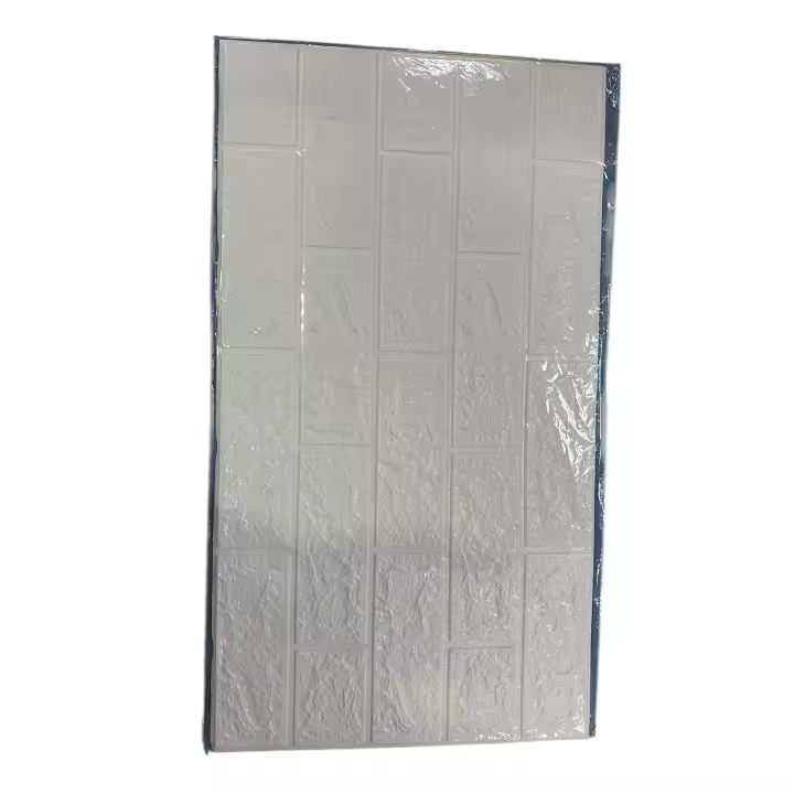 HOGARISIMO Vinilo ladrillo blanco alta calidad,Panel pared 3D,pegatina  pared ladrillo 70 x 77 CM impermeable 3D panel de espuma autoadhesiva. - 1