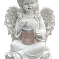 Estatuilla De Ángel Para Jardín Con Luz Solar Impermeable Decoración Para Balcones Vallas Césped Paisaje Lámpara Palillo - details 4