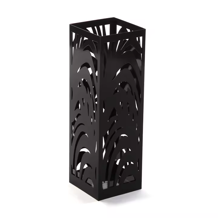 Versa Kreuzberg Paragüero para la Entrada, Habitación o Hall, Porta paraguas moderno, , Medidas (Al x L x An) 49 x 15,5 x 15,5 cm, Metal, Color Negro - 1