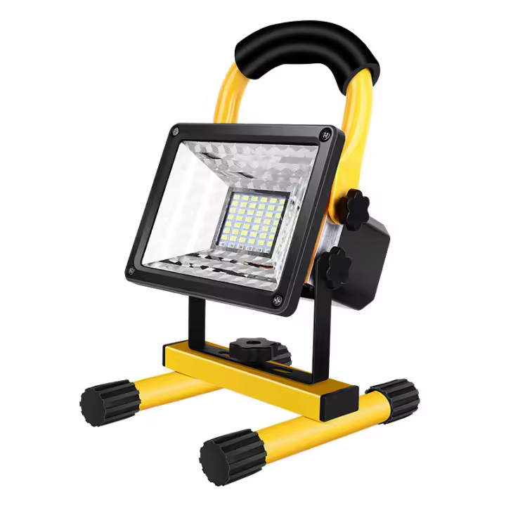 Luz de trabajo LED de 60 W, recargable, inalámbrica, portátil, duradera, reflector de trabajo para pesca, impermeable, iluminación exterior, reflector para taller en casa - 1