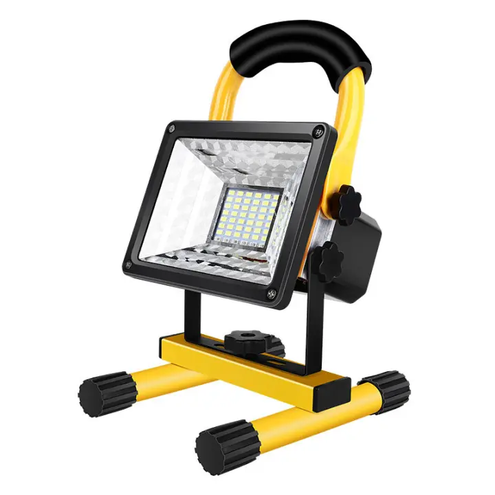 Luz de trabajo LED de 60 W, recargable, inalámbrica, portátil, duradera, reflector de trabajo para pesca, impermeable, iluminación exterior, reflector para taller en casa - 1