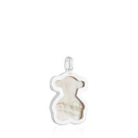 Colgante de oso de piedra preciosa natural de plata esterlina S925, accesorio de collar de bricolaje de lujo que combina con todo - details 26