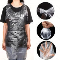 Delantal Tatuaje Desechable Para Adultos 25/50/100 Piezas Anti Polución Transparente Cubierta Limpia De Ropa Estéril Tipo De Delantal Sin Mangas Material PE - details 5