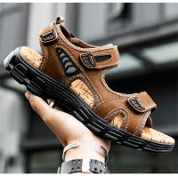 Sandalias Clásicas Para Hombre Verano Cuero Genuino Ligero Casual Moda Talla 38-46 Sandalias De Exterior Con Cierre De Correa Y Hebilla - details 8