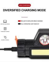 Linterna Frontal LED Para Pesca De Noche Con Vida Útil De Batería Larga Y Luz Fuerte Magnética Cargable Para Exteriores - details 2