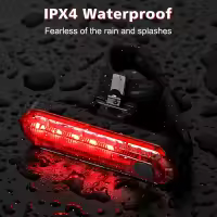 Paquete de 2 luces traseras LED recargable para bicicleta, el interior de sebrididad translucción brillante ciclismo - details 2