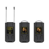 Micrófono Lavalier Inalámbrico UHF Doble Con 30 Canales Selección 30m Rango Para Grabación En Directo Cámara DSLR Y Teléfono Entrevista - details 0
