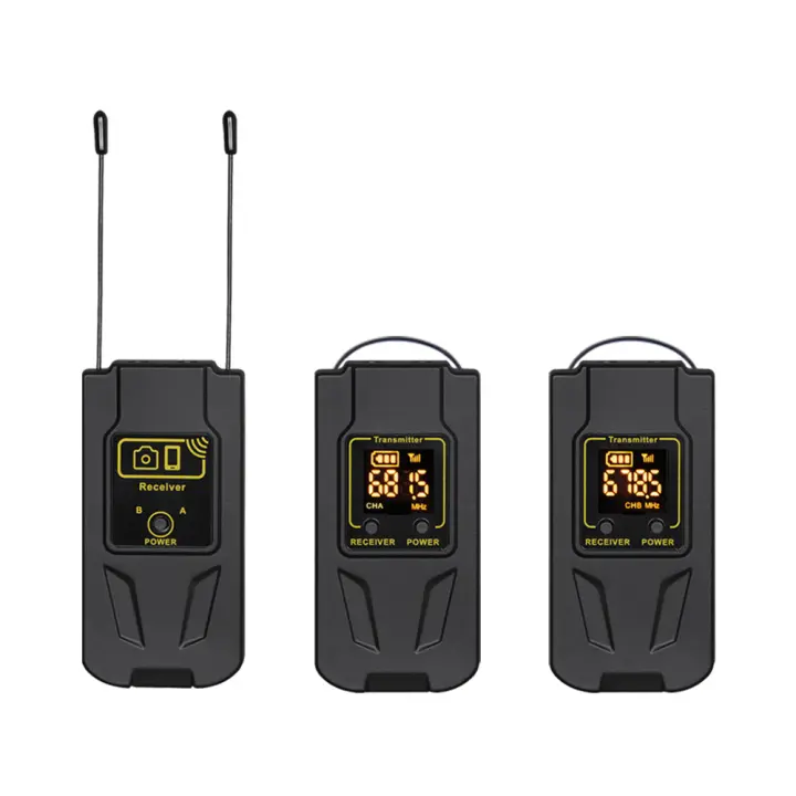 Micrófono Lavalier Inalámbrico UHF Doble Con 30 Canales Selección 30m Rango Para Grabación En Directo Cámara DSLR Y Teléfono Entrevista - 1