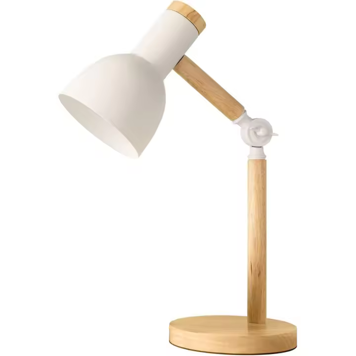 Lámpara de Mesa de Madera ajustable, lámpara de escritorio Infantil para dormitorio y Sala de estar, lámpara de Lectura con base E27 (con bombilla) - 1