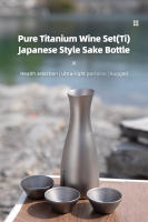 Botella De Sake De Titanio Tiartisan 450ml Estilo Japonés Portátil Para Camping Y Exteriores Copa De Vino Drinkware - details 3