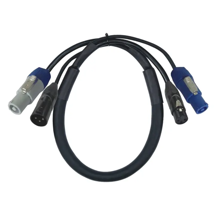 EXTREME PD-001 3 METERS CABLE COMBO DMX XLR 3 PIN + POWERCON IN-OUT EXTPD0013M Otros accesorios de iluminación Cables y adaptadores de audio - 1