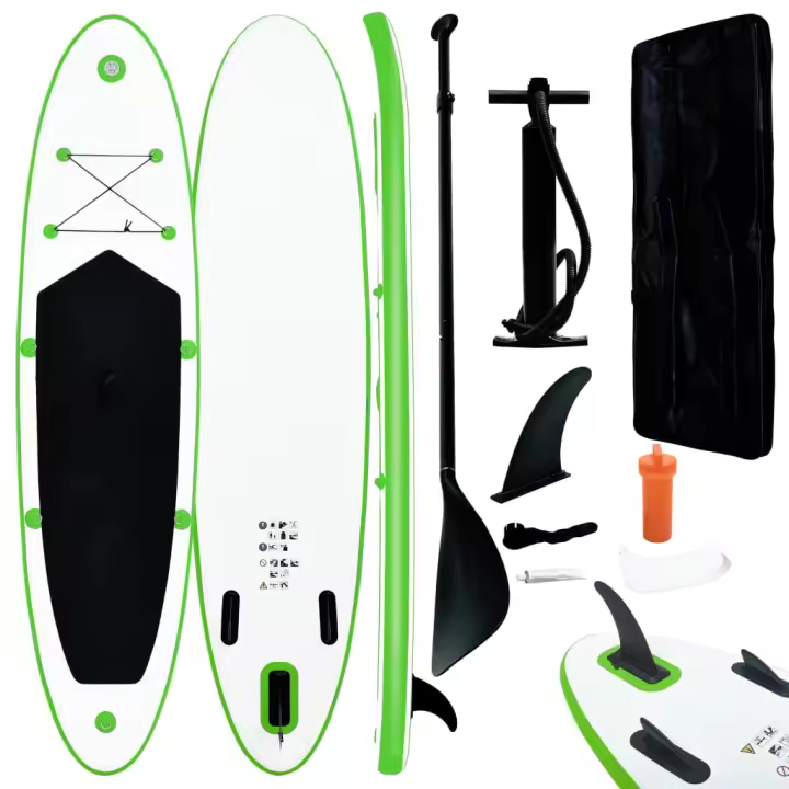vidaXL Juego de Tabla de Paddle Surf Hinchable Remo Diversión Mar Color Negro,  Verde,  Rojo y mas - 1