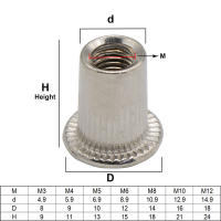 50pcs Insertos De Tornillo Planos Cabeza Compensada Acero Inoxidable 304 Para Aleación De Aluminio Y Carbono Tamaños M3-M10 - details 0