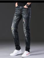 Jeans De Denim Para Hombre Estilo Hip Hop High Street Marca Conocida Calidad Alta Tallas Grandes Con Agujeros Pantalones Casuales De Cierre Botón Fly - details 8