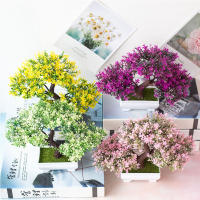 Arbusto Artificial De Bonsái Pequeño Con Flores Ornamento De Maceta Planta Falsa Para Decoración De Habitaciones Hoteles Y Salones Jardín - details 3