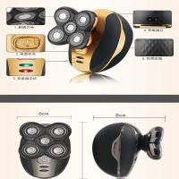 Afeitadora Eléctrica Recargable Para Hombres Nueva 2024 Con 5 Cabezas Rotatorias Impermeable Trimmer De Barba Y Cabello - details 2