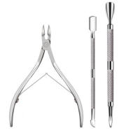 Tijeras De Cutícula De Acero Inoxidable Para Manicura Y Pedicura Herramienta De Eliminación De Piel Muerta Plata Combo De Uso Individual - details 6