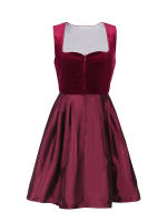 Vestido Mido Rojo De Fiesta Oktoberfest Para Mujer Vestido Dirndl Con Encaje Adecuado Para Halloween Y Oficina Estilo Elegante - details 3
