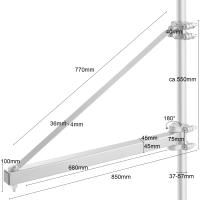 Brazo de Soporte del Polipasto Arebos - Soporte de Brazo de Grúa Eléctrico - Brazo Oscilante del Polipasto - Rango de Giro 180° - Carga Máxima 1000 Kg - details 13