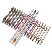 Soporte Para Pinceles De Arte De Uñas 5 Compartimentos Exhibidor De Pintura Para Uñas Soporte Para Rotuladores De Manicura Herramientas De Gel UV - details 3