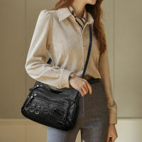 Bolso De Hombro Y Cruzado De Cuero PU Vintage Para Mujer De Alta Calidad Con Multípodos Diseño De Lujo Bolso De Mujer - details 6