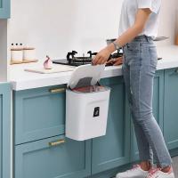 Bandeja De Cocina Con Tapa Deslizante Y Colgante Sin Perforaciones Contenedor De Basura Para El Hogar Y Toilette Material ABS Forma Rectangular - details 5