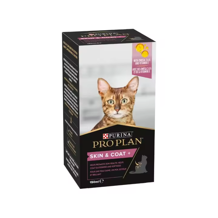 PRO PLAN - OTC Skin & Coat+ (150 ml) - Suplemento para Gatos que Favorece la Salud de la Piel y el Pelaje - 1