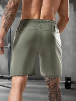 Shorts Casuales Para Hombre De Color Sólido Con Bolsillos De Cierre De Cremallera Y Cintura Elástica Con Cordón. Adecuados Para Verano Y Uso Diario. - details 19