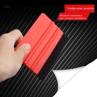 1pc Herramienta De Squeegee De Borde De Lana 4 Pulgadas Para Vinilo De Coche Limpieza Y Estilizado De Vinilos Sin Rascaduras Espátula Para Pegatinas De Pared - details 2