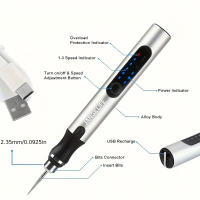 Kit De Herramienta Rotativa Sin Cable USB Para Grabado En Madera Joyería Metal Vidrio Herramienta De Engranaje Mini Wireless Drill Para DIY En El Hogar - details 3