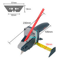 Cortador De Yeso Con Cinta Métrica De 5M Herramienta De Carpintería Para Cortar Tabiques De Yeso Y Marcar Cartón Herramienta Manual - details 0