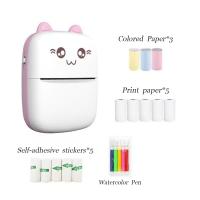 Mini Impresora Térmica Portátil | Bluetooth/USB | 57x25mm Ancho de Impresión | Incluye 5 Rollos de Papel + 3 Rollos de Papel de Color + 5 Rollos de Película | Batería de 1200mAh | Para Notas Escolares y Errores - details 2
