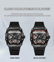 Reloj Mecánico Automático MUSANFIGO Para Hombres Con Luz Nocturna Y Resistencia Al Agua Silicona Skeleton Fashion Trend - details 11
