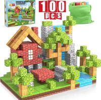 Juego De Bloques Magnéticos 100PCS Para Niños Y Niñas Set De Mina Del Mundo Magnético Para Desarrollo Científico Tecnológico Montessori Sensory Cubes Regalo Ideal Para Niños Y Niñas - details 0