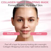 Collagen Overnight Wrapping Mask, Real Collagen Peel Off Mask Mejora la elasticidad, hidratación y luminosidad Adecuada para todo tipo de pieles - details 2