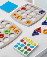 Juego De Rompecabezas Geométrico Educativo Para Niños Tablero De Colores Y Formas Juguete Montessori Para El Desarrollo Cerebral - details 9