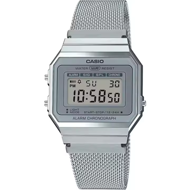 Casio Reloj Retro Vintage Gris Unisex - 1