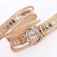 Reloj De Mujer De Lujo Retro Con Diamantes Y Correa Larga De Piel Corazón De Melocotón Reloj De Cuarzo Con Dial De Vidrio Resistente Al Agua - details 6