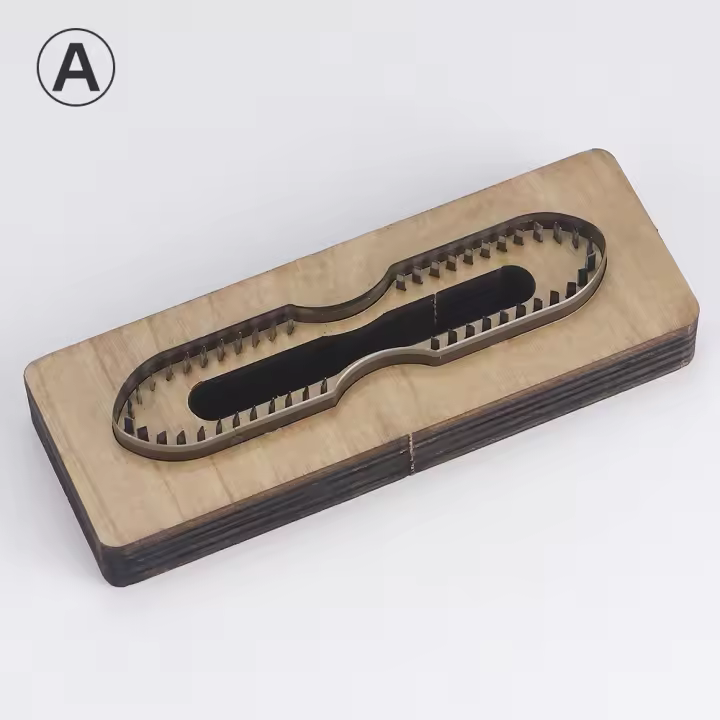 Plantilla De Corte De Cuero Con Diseño De Cadena De Llave Y Decoración De Cremallera De Cuero Genuino Múltiples Uso Herramienta De Manualidades DIY - 1