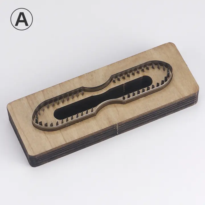 Plantilla De Corte De Cuero Con Diseño De Cadena De Llave Y Decoración De Cremallera De Cuero Genuino Múltiples Uso Herramienta De Manualidades DIY - 1