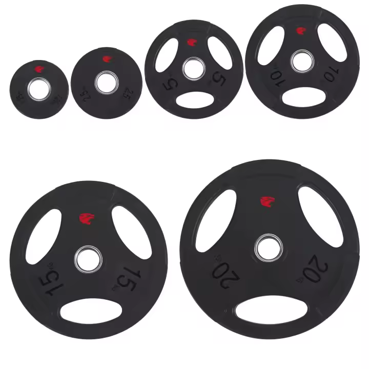 Fitness Tech Discos de Goma 3 asas 50mm Profesionales Peso libre - 1