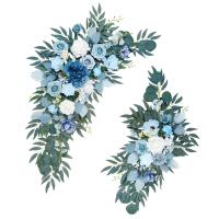 2Pcs Colgante De Flores Artificiales En Encaje Para Arco De Boda Decoración De Mesa Para Sala De Estar Y Ceremonias Decoración De Fondo De Boda - details 2