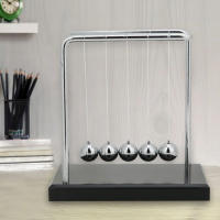 Nuevos Juego De Bolas De Cuerda De Newton Con Base Decoración De Escritorio Para Oficina Y Hogar Gadget De Movimiento Cinético Metal - details 0