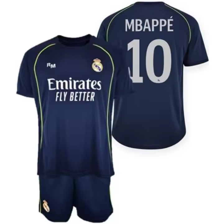 Conjunto Real Madrid Mbappé Segunda Equipación 25/26 Réplica Oficial 83888 - 1
