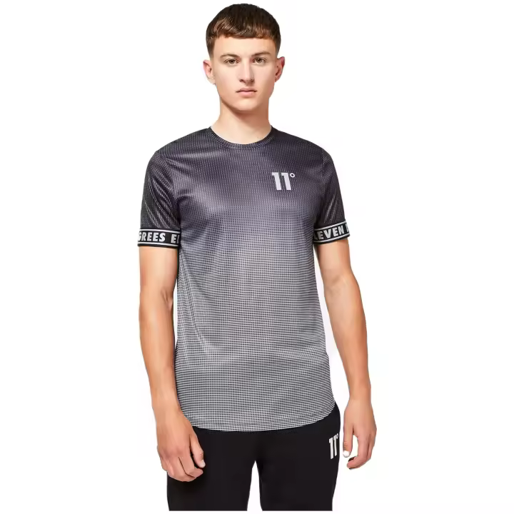 Camiseta de Manga Corta 11 Degrees Geo Fade Muscle Fit - para hombre en color negro - 1