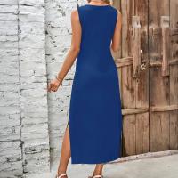 Vestidos De Verano Elegantes Para Mujer Vestido De Boda Forma De A-Line Cuello V Manga Sin Decoración Polyester Spandex - details 6
